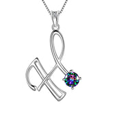 Women Letter H Initial Necklaces Sterling Silver - Necklaces - Aurora Tears Jewelry